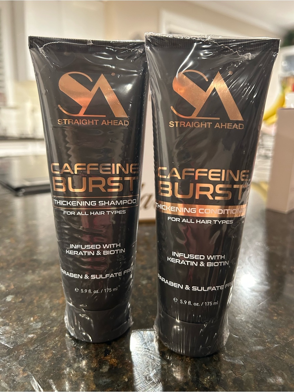 Straight Ahead Caffeine Burst Thickening Shampoo & Conditioner Set- Sealed & New